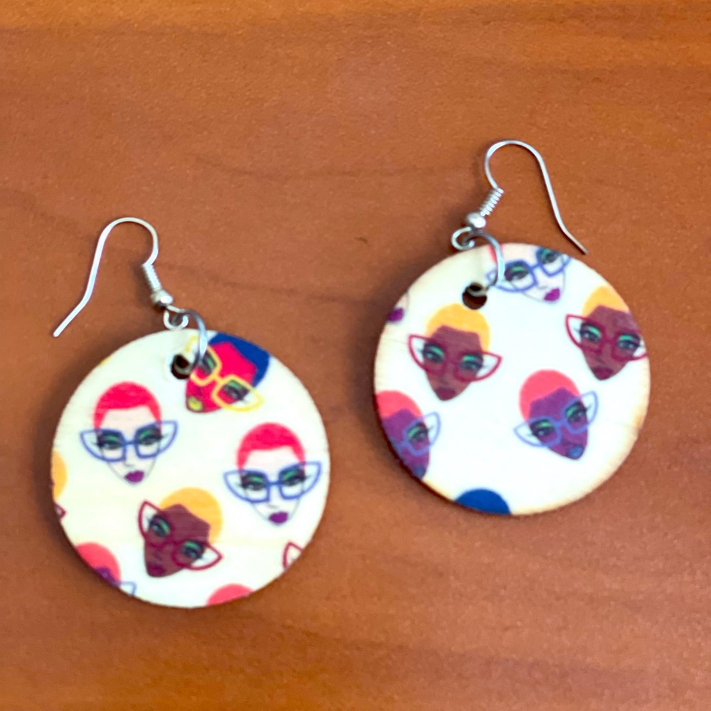 Colorful Wooden Earrings